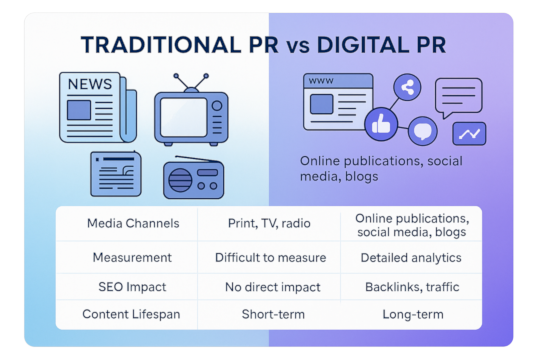 Traditional vs Digital PR